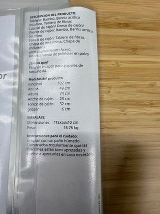 Mesa escritorio IKEA bambú