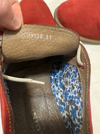 Scarpe camoscio rosse Tg 41