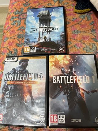 Lote 3 Juegos PC: Battlefield 4, 1 y Star Wars