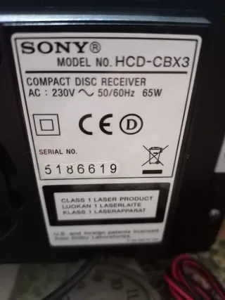 Minicadena radio CD Sony Plata/Negro