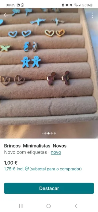 Brincos Minimalistas Novos
