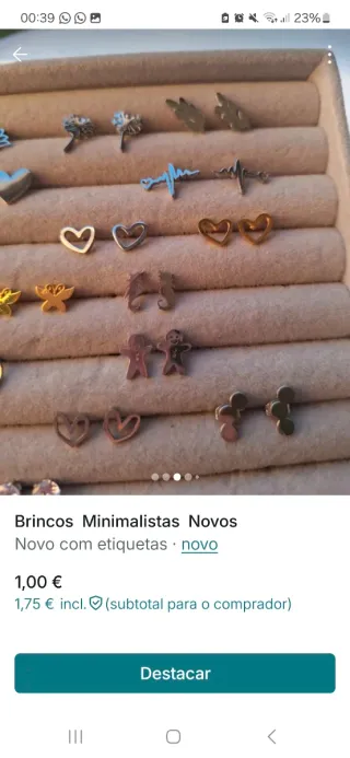 Brincos Minimalistas Novos