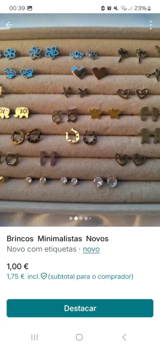 Brincos Minimalistas Novos