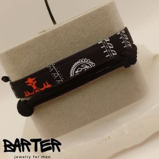 Pulseras Barter T344 Hombre Negro Rojo