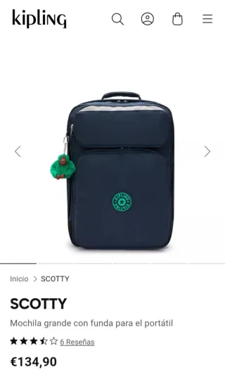 Mochila Kipling Nueva