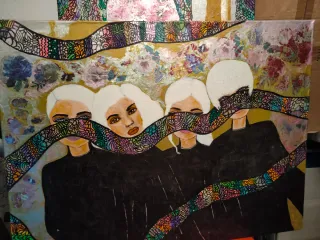 Cuadro Decorativo Mujer con Máscara