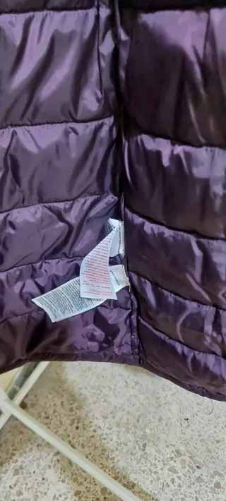 Chaqueta mujer plumífera morada nueva