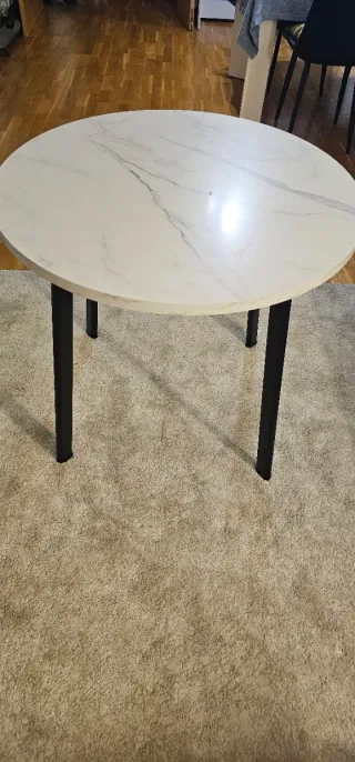 Mesa redonda 80cm efecto mármol