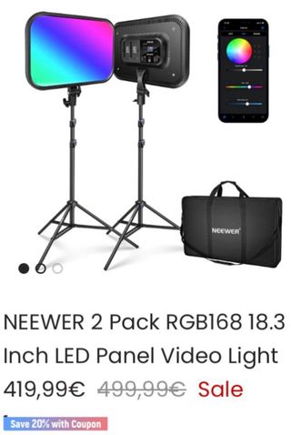 Kit Luces LED Neewer RGB con Bolsa