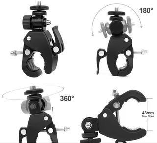 Braçadeira / Garra / Suporte Mota GoPro, DJI...