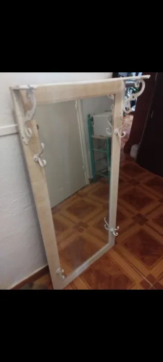 Espejo Perchero Madera