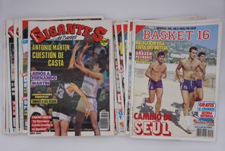 Lote 19 revistas de baloncesto años 80 y 90