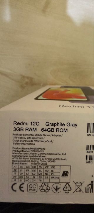 Xiaomi Redmi 12C Gris Grafito