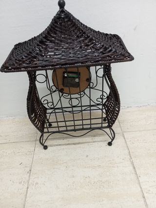Reloj decorativo estilo jaula