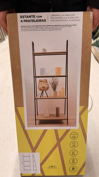 Estantería estilo escalera madera y metal