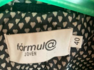 Abrigo Formula Joven Negro Talla M-L