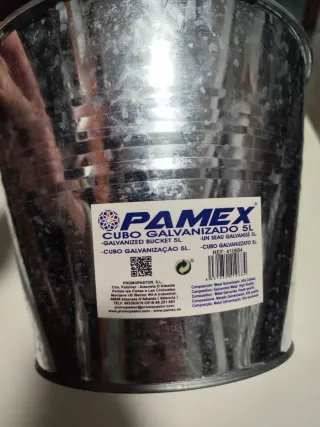 Cubo galvanizado 5L con asa