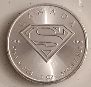 Canadá 5 Dólares Superman S 2016 Plata