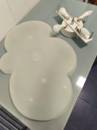 Lámpara infantil nube 4 bombillas