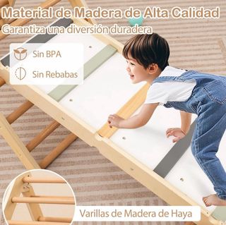 Set Escalada Montessori Madera como nuevo