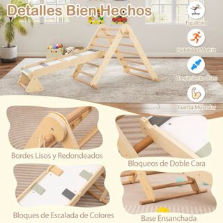 Set Escalada Montessori Madera como nuevo