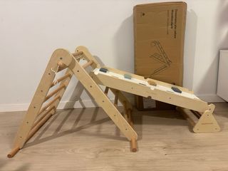 Set Escalada Montessori Madera como nuevo
