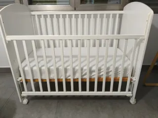 Cuna Bebecar Trama Blanca