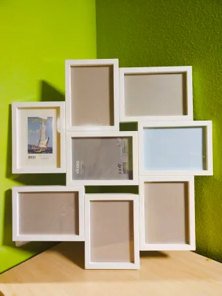 Marco de fotos blanco múltiple