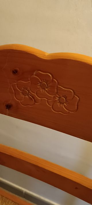 Juego de 2 sillas de madera y yute