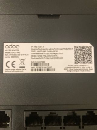 Router ADOC R45 WiFi Dual Band AC1200