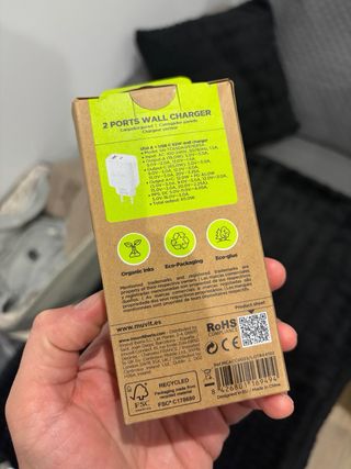 Cargador Muvit 65W USB-C y USB-A