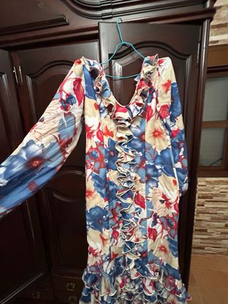 Traje de flamenca volantes estampado