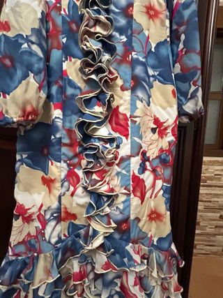 Traje de flamenca volantes estampado
