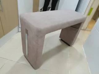 Banco cam Piezero terciopelo rosa palo beige