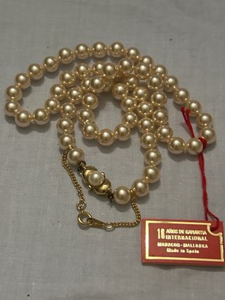 Collar Perlas Manacor Oro Beige