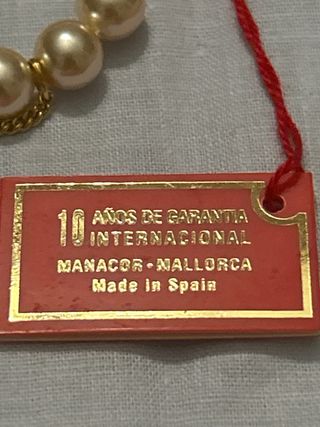 Collar Perlas Manacor Oro Beige