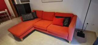 Sofá Chaise Longue Rojo