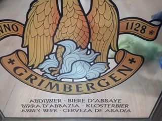Cuadro Espejo Antiguo Grimbergen Cerveza