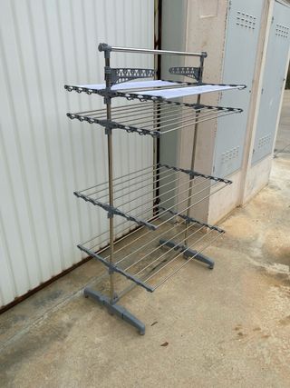 Tendedero Plegable Ropa Metal y Plástico