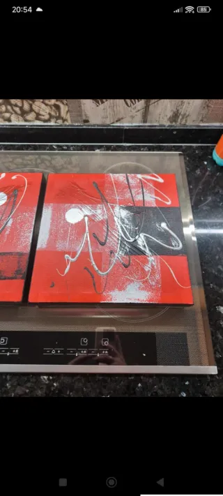 Quadri moderni rosso e nero