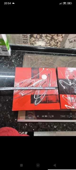 Quadri moderni rosso e nero