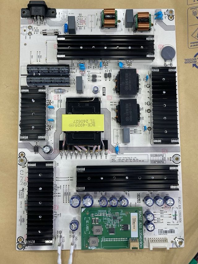 Placa Main Hisense TV 65U7KQ , pack con luces led