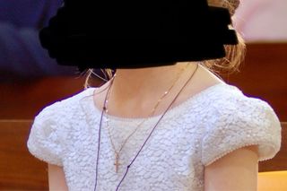 Vestido de Comunión con Fajín Azul Tizzas. 9-10