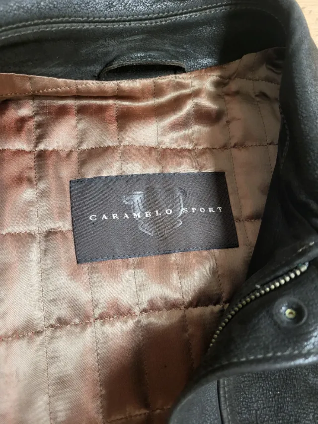 Chaqueta de Piel Caramelo Sport Marrón chocolate