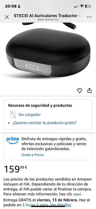 Auriculares Inalámbricos Bluetooth Negro/Plata