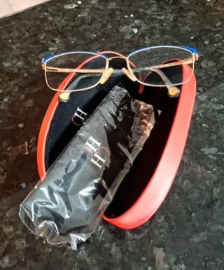 Montura Gafas Carolina Herrera Azul y Dorada