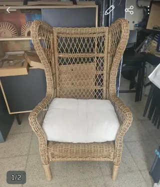 Sillón de mimbre
