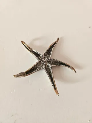 Colgante plata forma estrella marina