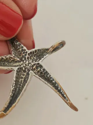 Colgante plata forma estrella marina