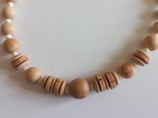 Collana Vintage Legno e Sughero Naturale